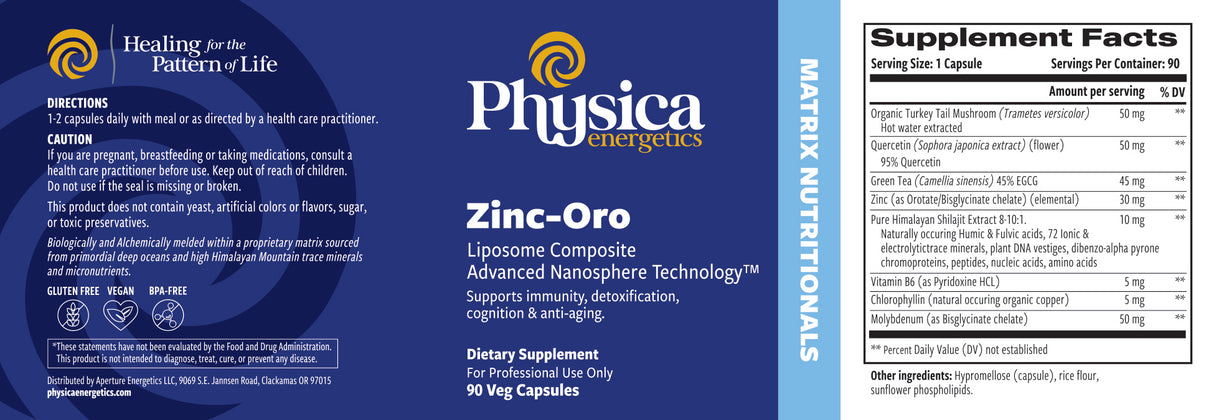 Zinc-ORO label