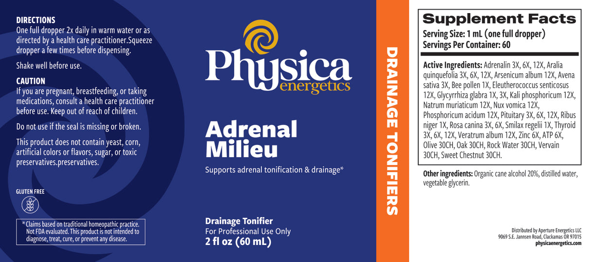Adrenal Milieu label