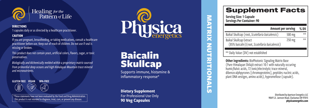 Baicalin Skullcap label