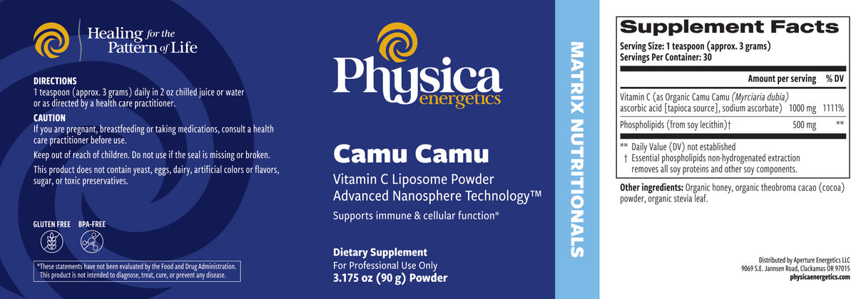 CAMU CAMU Vitamin C label