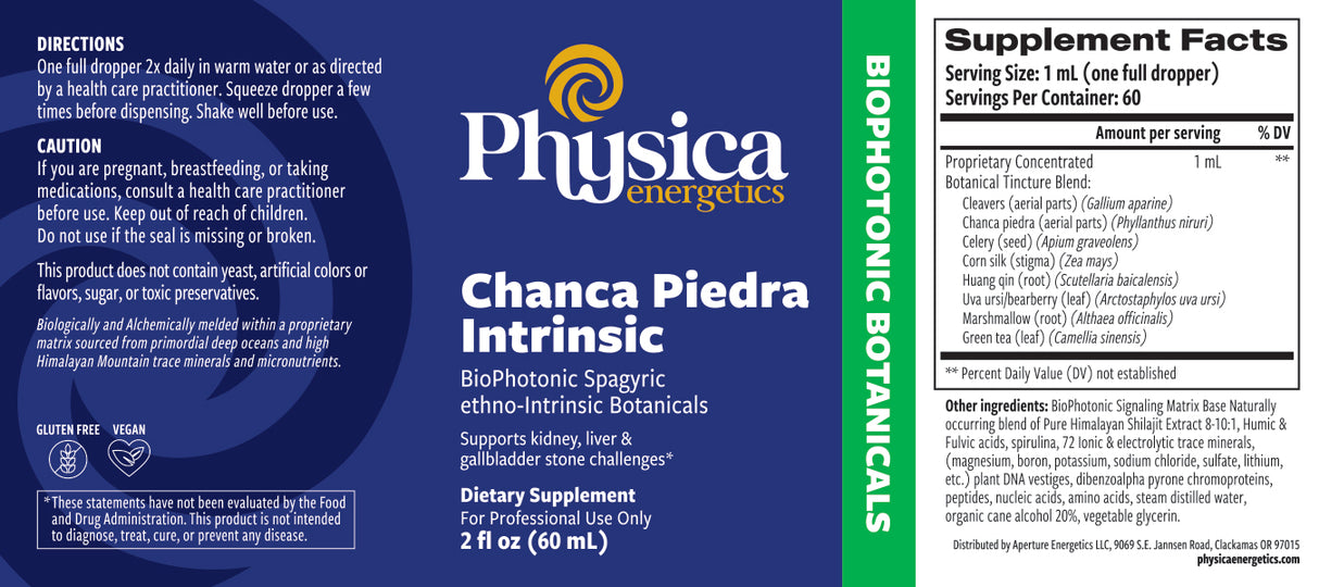 Chanca Piedra Intrinsic label