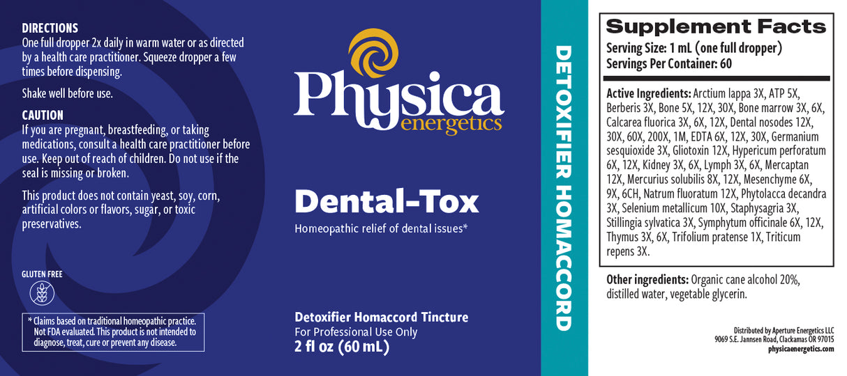 Dental-Tox label