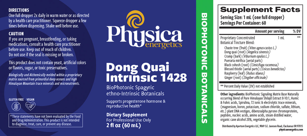 Dong Quai Intrinsic 1428 label