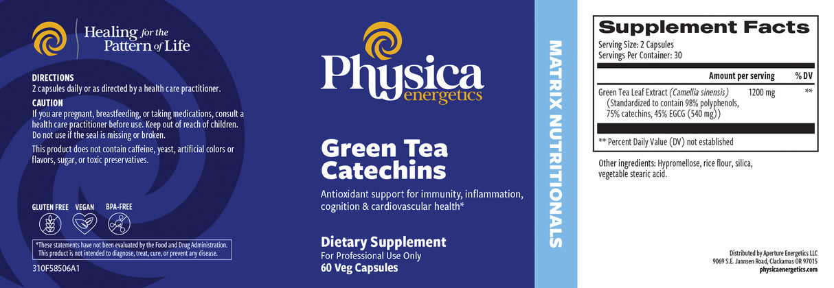 Green Tea Catechins label