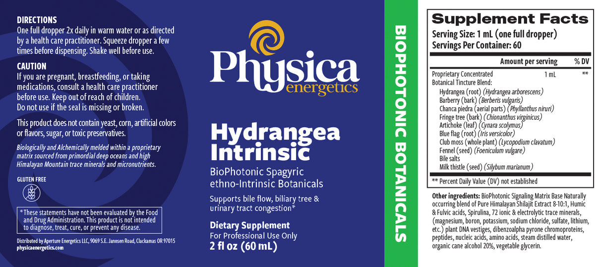 Hydrangea Intrinsic label