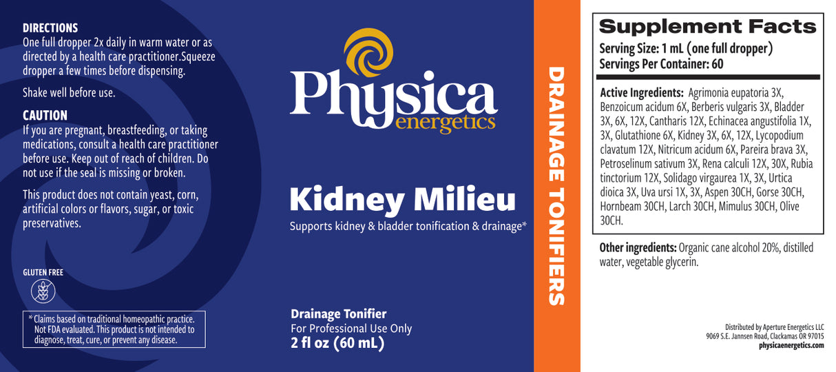 Kidney Milieu label