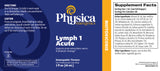 Lymph 1 Acute product label