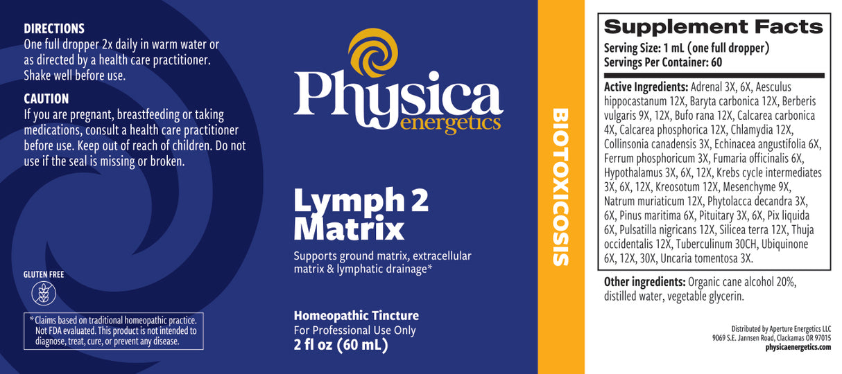 Lymph 2 Matrix product label