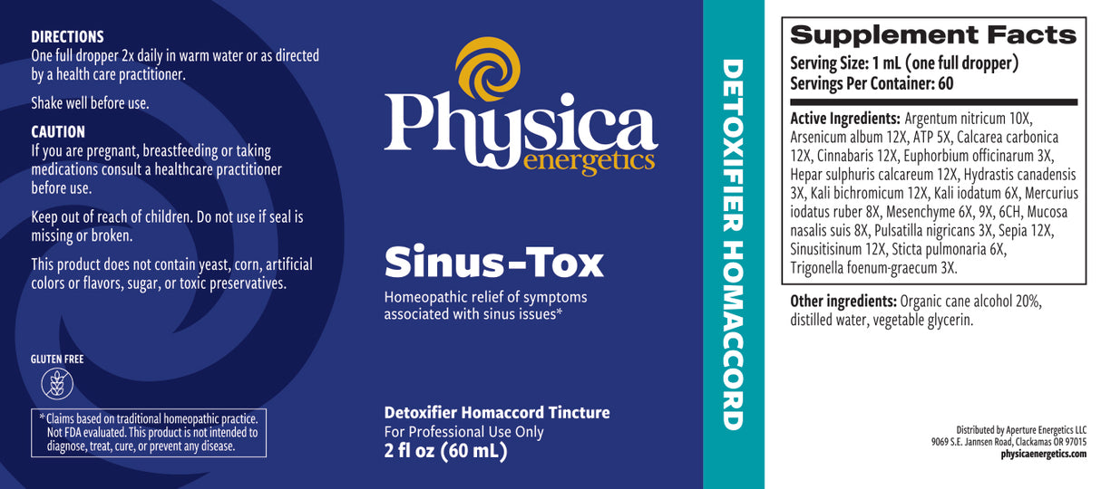 Sinus-Tox label