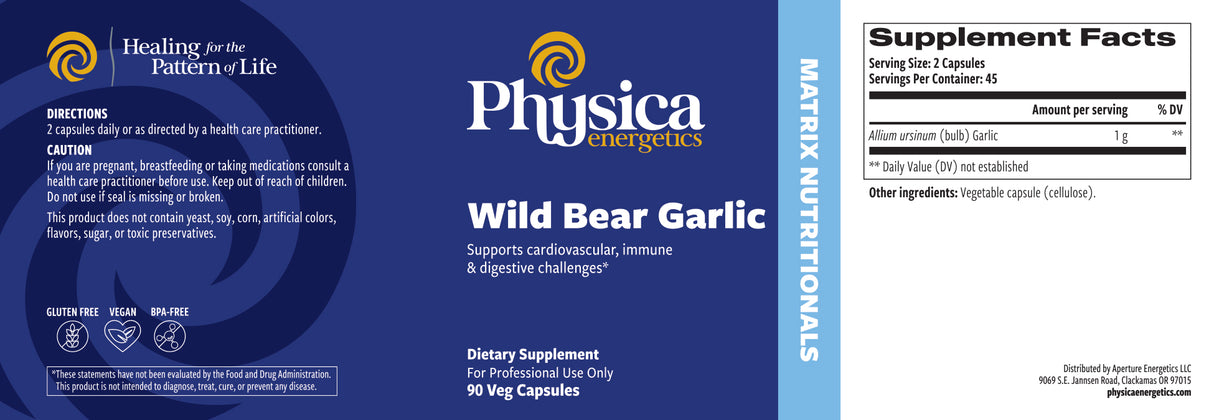 Wild Bear Garlic label